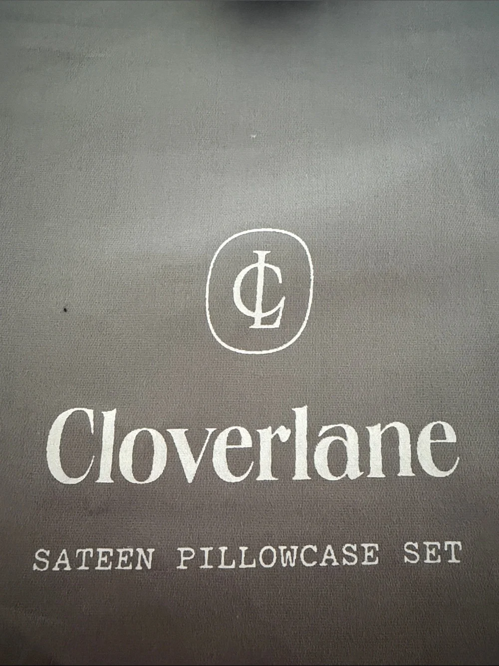 Cloverlane Sateen Pillowcase Set Standard Gray 600 TC Cotton NWT